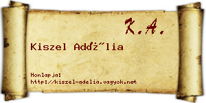 Kiszel Adélia névjegykártya